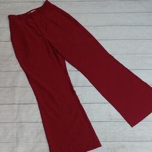 Moussy Red Wide Leg Pants with Slight Flarw6
